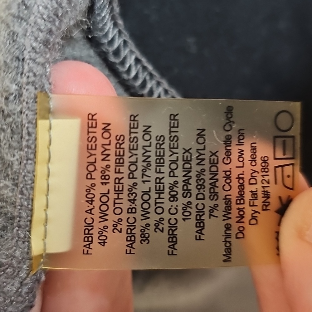 Title Nine Light Gray Asymmetrical Zip Jacket Wool Blend Sweater Medium - Picture 8 of 10